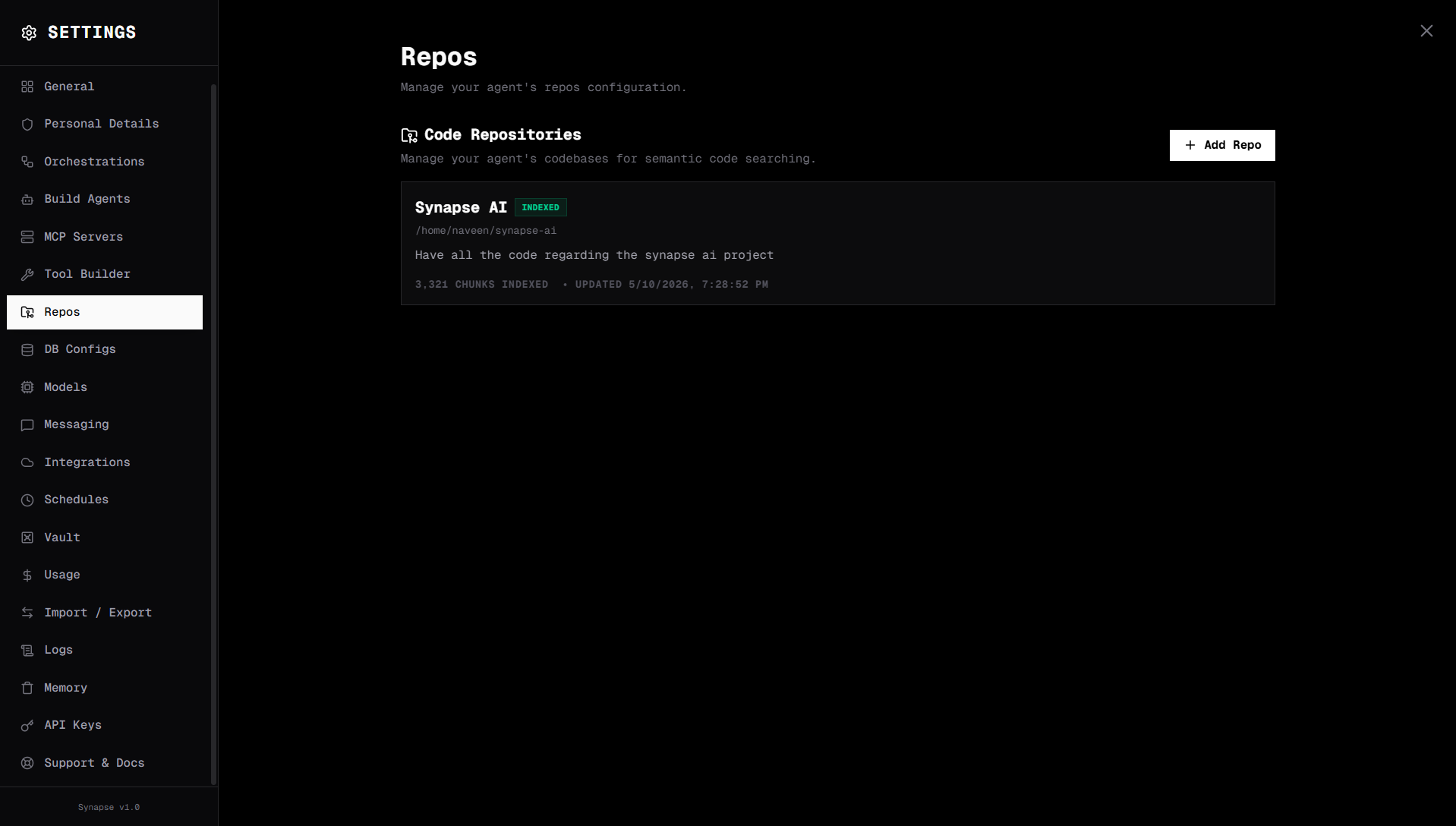 Indexed Repos