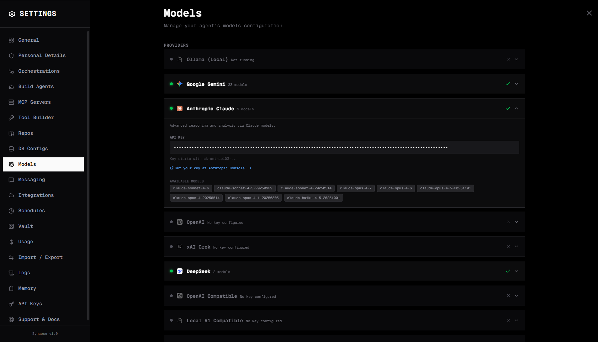 Configure Models
