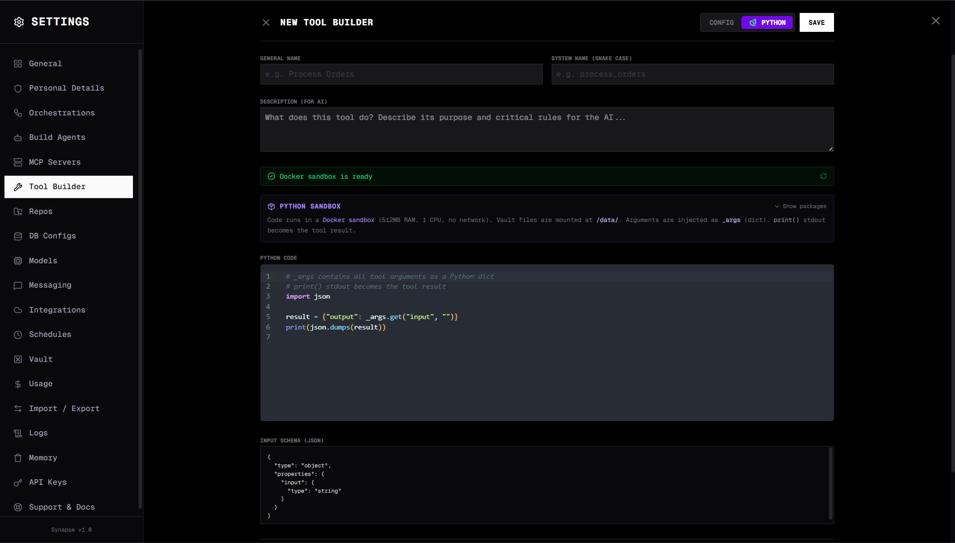 Custom Python Tool
